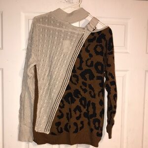 NWT Women's Cato Mixed Media Sweater